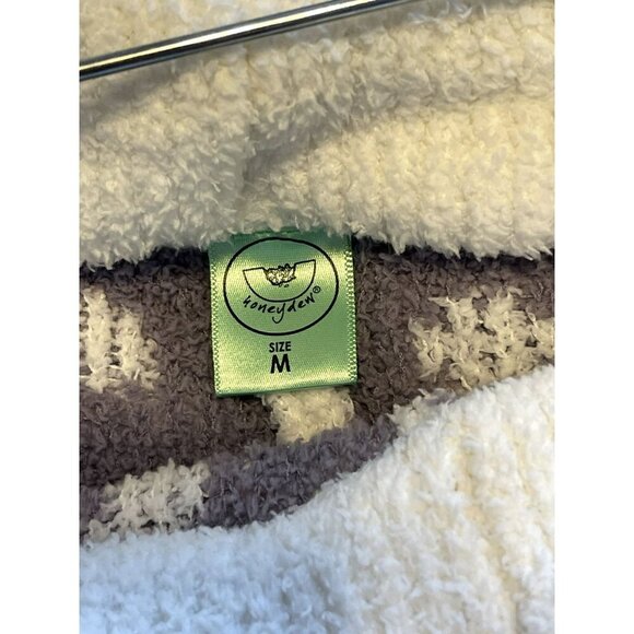 Honeydew Womens White Lavendar Polka Dot Chenille Lounge Pants M Soft Drawstring - Picture 4 of 5